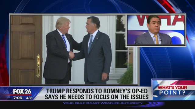 Romney criticizes President Trump- What's Your Point?