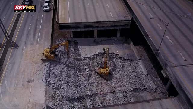WATCH: First look at I-85 damage from SKYFOX Drone