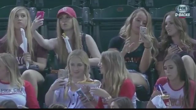 Selfie party girls turn table on TV announcers