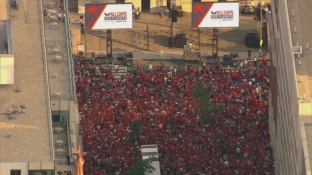 Sea of red swarms DC as Washington Capitals look to win Stanley Cup