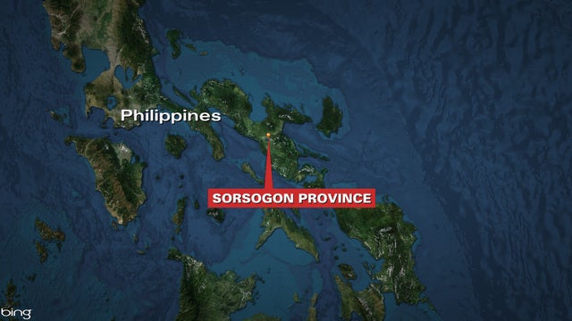Video shows strong typhoon winds battering Philippines