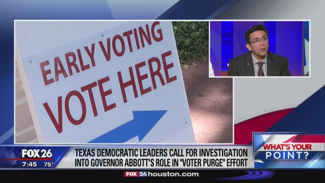 Governor Abbott and the voter rolls - What's Your Point?