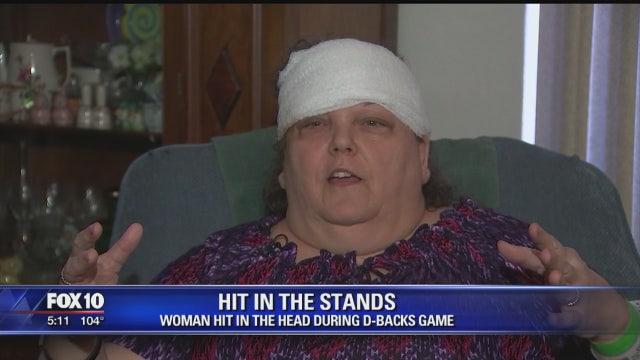 Woman hit in the head during Diamondbacks-Dodgers game