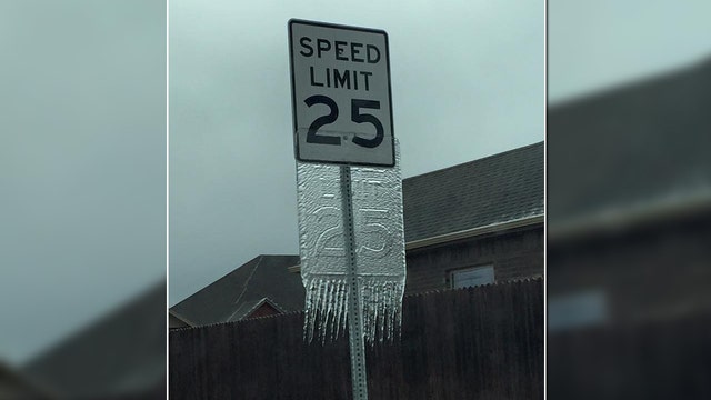 Photo of icy speed limit sign takes internet by storm