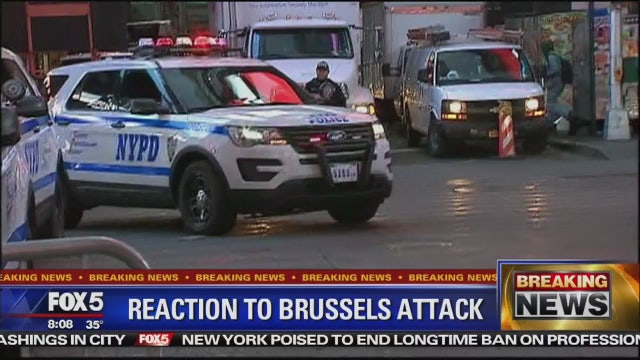 Security increased in NY following Brussels attacks