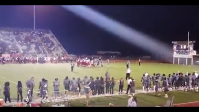 Friday night lights turns into fight at area high school game