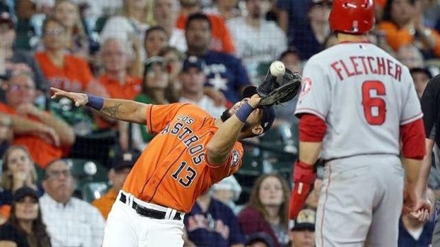 Astros' Springer hit 3 HRs in 1st 4 innings vs Angels