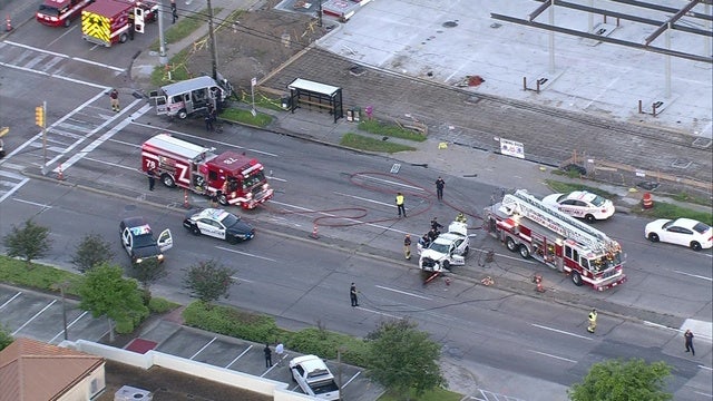 Deputy constable injured in car-van accident