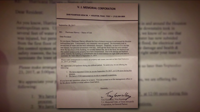 Elderly kicked to the curb after Harvey damaged their living center