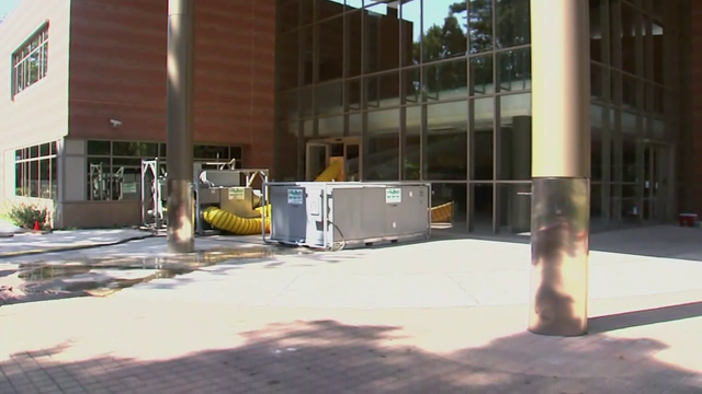 Students study online during flood cleanup at Lone Star College-Kingwood