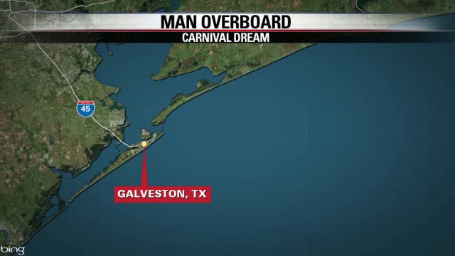 Coast Guard searches for cruise ship passenger reported overboard 47 miles from Galveston
