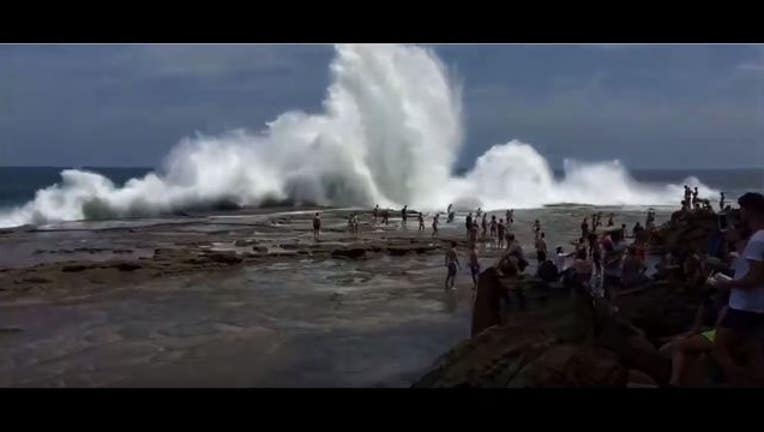 Video: Rogue Wave Wipes Out Swimmers In Australia