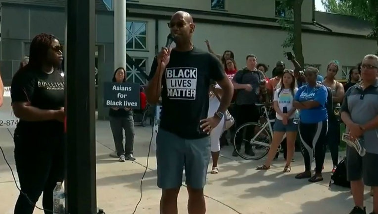 d791496f-A Black Lives Matter protest in Minneapolis after police shot and killed a black man-404023