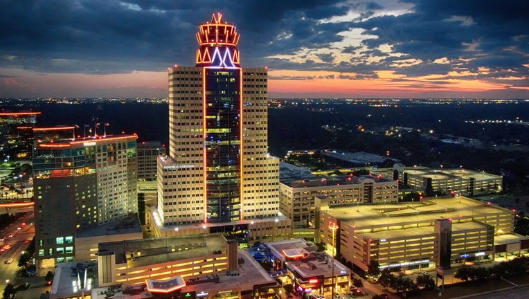 Memorial City Lights Up Orange For The Houston Astros In The World Series