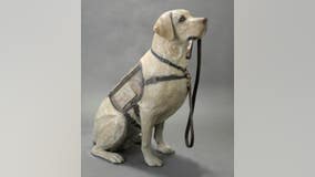 Life-size sculpture dedicated to President George H.W. Bush's service dog, Sully