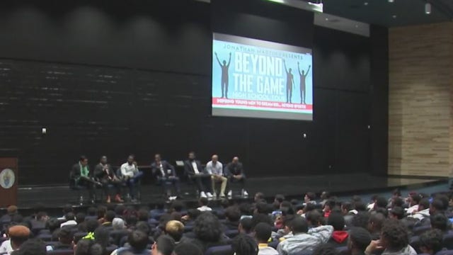 FOX 26 anchor Jonathan Martin is encouraging students to think beyond sports with 'Beyond the Game' Tour