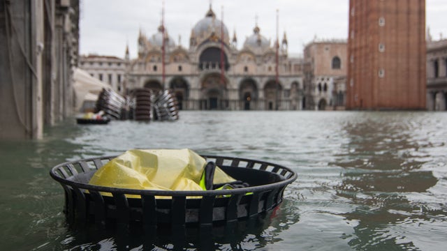 Another day of hip waders as Venetians cope with exceptional high tide