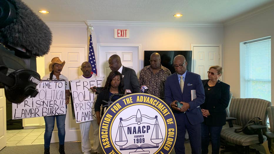 High-profile attorney Ben Crump holds press conference on Lamar Burks, who says he was wronfully charged with murder in 1997.