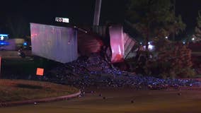 18-wheeler driver dies in crash on North Freeway at FM 1960