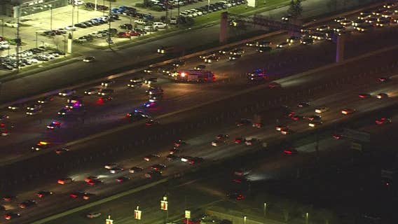 Law enforcement officer involved in motorcycle crash on Katy Freeway