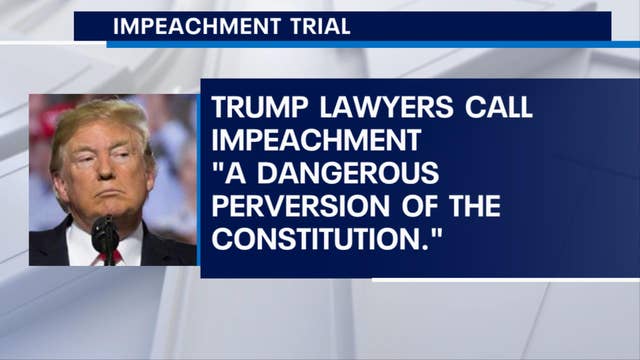 President Trump's legal team calls impeachment case "flimsy"