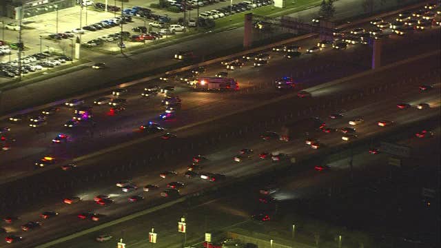 Law enforcement officer involved in motorcycle crash on Katy Freeway