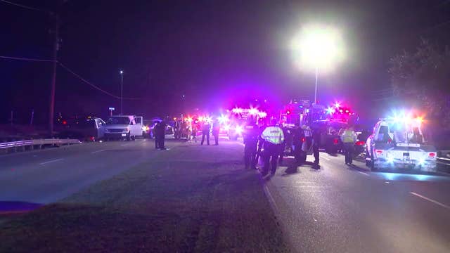 Multiple people hit by pickup truck while trying to help driver after wreck