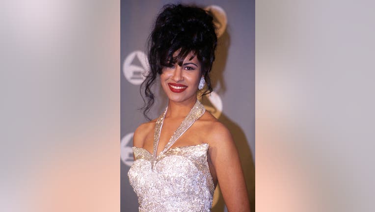  Selena in the press room at the 1994 Grammy Awards in New York City, New York 