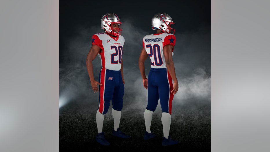 Houston Roughnecks' uniforms, helmet