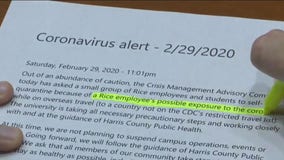 Coronavirus alert issued at Rice University now worrying students on campus