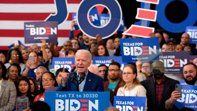 Biden avoids mention of race shakeup in Houston