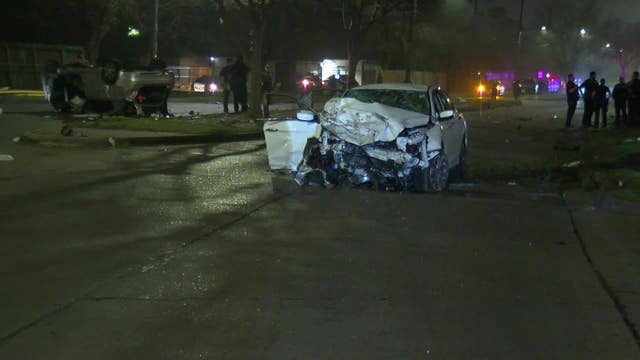 Police: 5 injured in crash after chase with juveniles in stolen vehicle