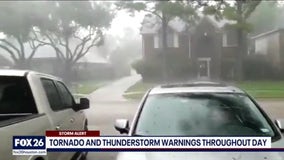 Thunderstorms move through Houston metro area Sunday afternoon