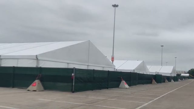 Harris County temporary hospital at NRG Stadium toured by officials