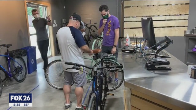 Bicycle shops see brisk business during coronavirus shutdown