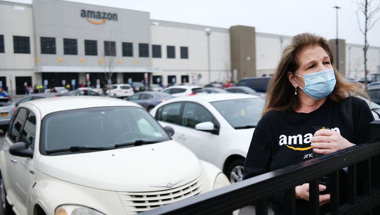 6e2f7abd-Amazon Workers At Staten Island Warehouse Strike Over Coronavirus Protection