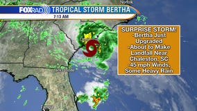 Tropical Storm Bertha forms off the coast of South Carolina