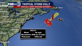 Tropical Storm Dolly forms over the north Atlantic