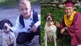 'He was always there with us': Family recreates photo with dog from first grade to graduation
