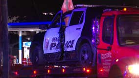 Officer injured in crash in Seabrook
