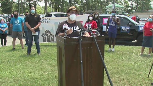 150 cars form caravan to urge Houston-area senators to pass HEROES Act