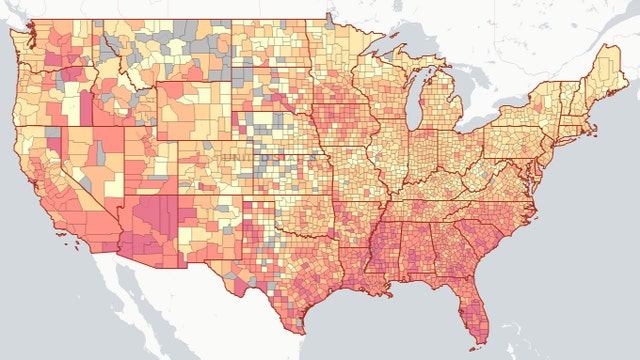 Interactive map shows risk of encountering COVID-19 at events of different sizes across the country