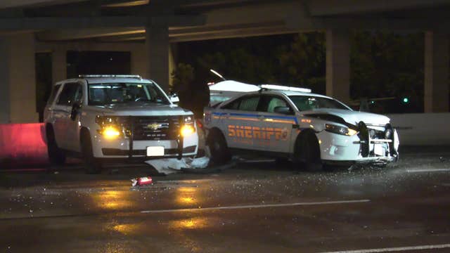 4 injured in crash involving 3 Harris County Sheriff's Office vehicles