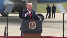 President Trump holds campaign rally in Oshkosh, calls it a 'peaceful protest'