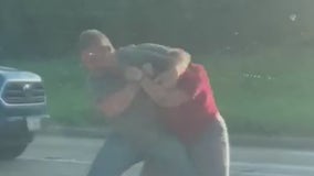 Deputies looking for man caught on camera in violent road rage fight