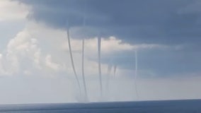 Six waterspouts filmed swirling at once in Gulf of Mexico