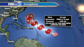 Tropical Storm Josephine forms in the Atlantic Ocean