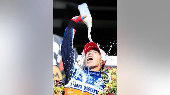 Sato wins 2nd Indianapolis 500 under caution at empty track