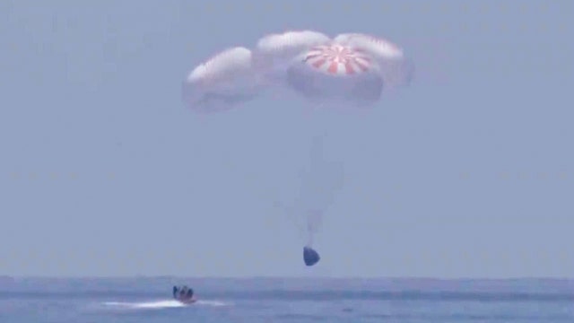 SpaceX capsule and NASA crew make 1st splashdown in 45 years