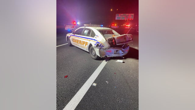 Harris County Sheriff’s Office vehicle involved in overnight crash